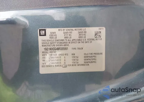 2011 Chevrolet Silverado 2500Hd Lt z USA, uszkodzony, nr VIN 1GC1KXCG4BF225991